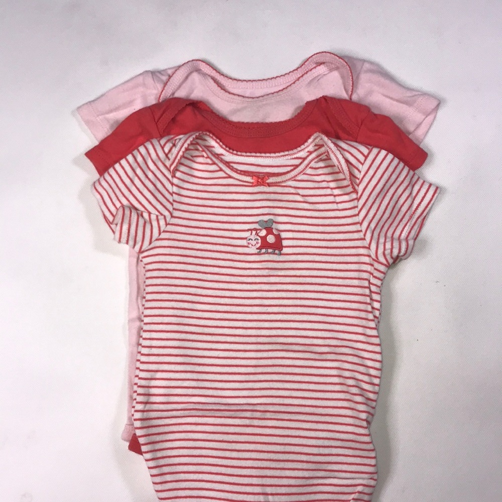 3 Carter’s Short Sleeve Onesies